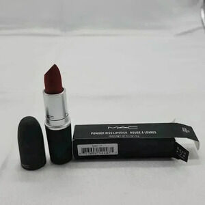 MAC Womens Powder Kiss Lipstick Rouge 316 Devoted to Chili Net Wt .1 oz NWOT